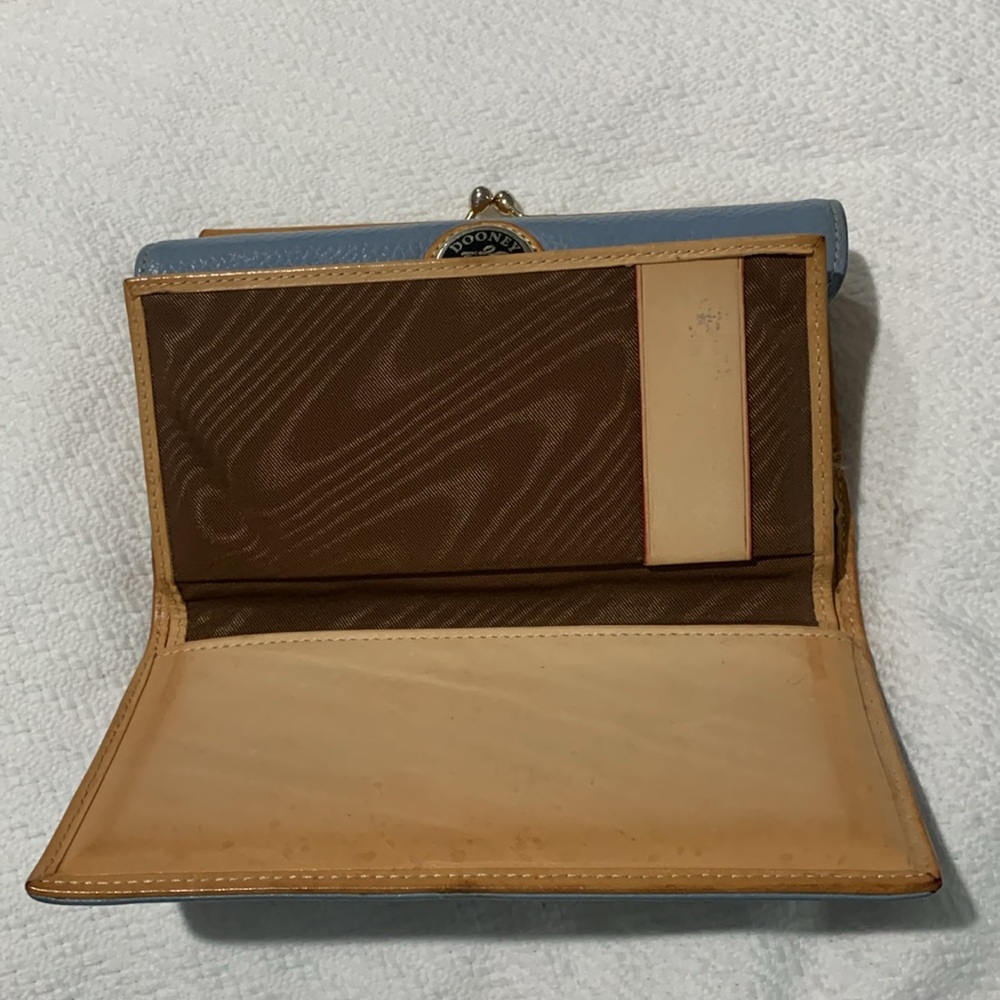 Dooney & Bourke Leather Wallet, Light Blue - Picture 4 of 13